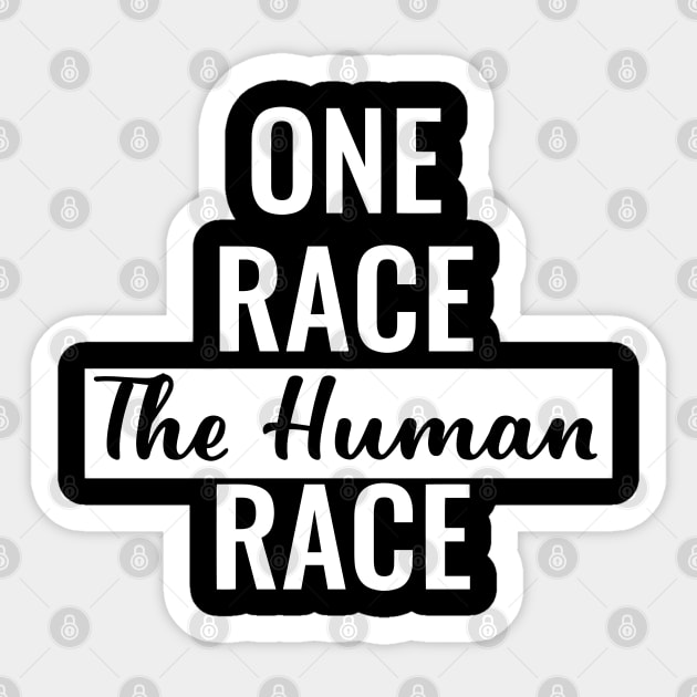 One Race The Human Race, Black Lives Matter, Civil Rights, I Can't Breathe Sticker by UrbanLifeApparel